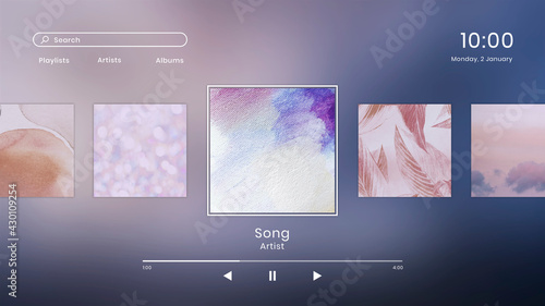 Music streaming service user interface graphic photo