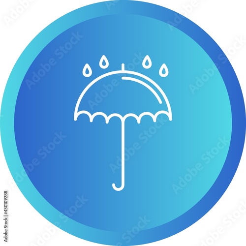 Unique Umbrella Vector Line Icon