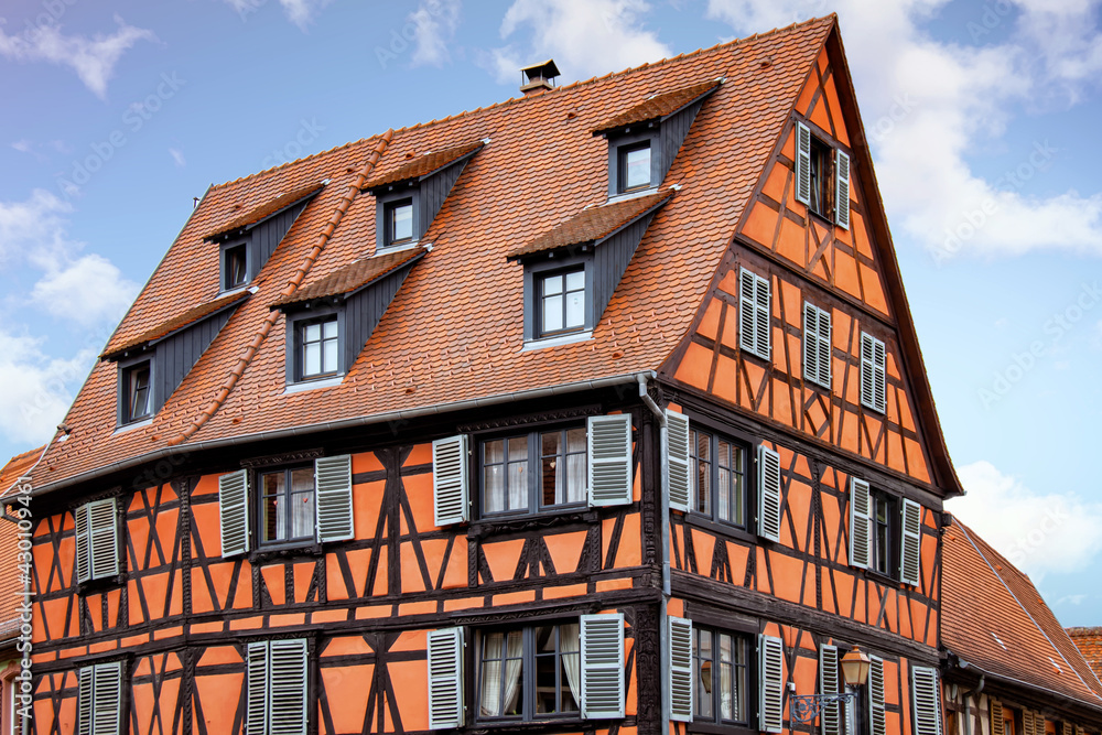 Molsheim. Maisons à colombages, Alsace. Bas-Rhin. Grand Est	