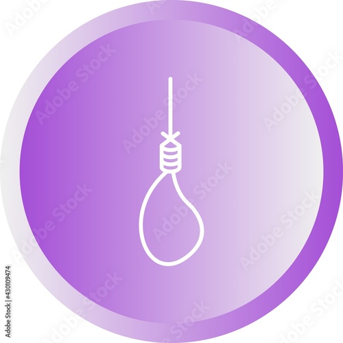 Unique Noose Line Vector Icon