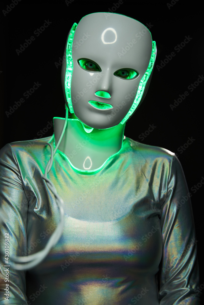 Portrait of futuristic robot. Concept of future technology. Portrait of futuristic robot. Concept of future technology.