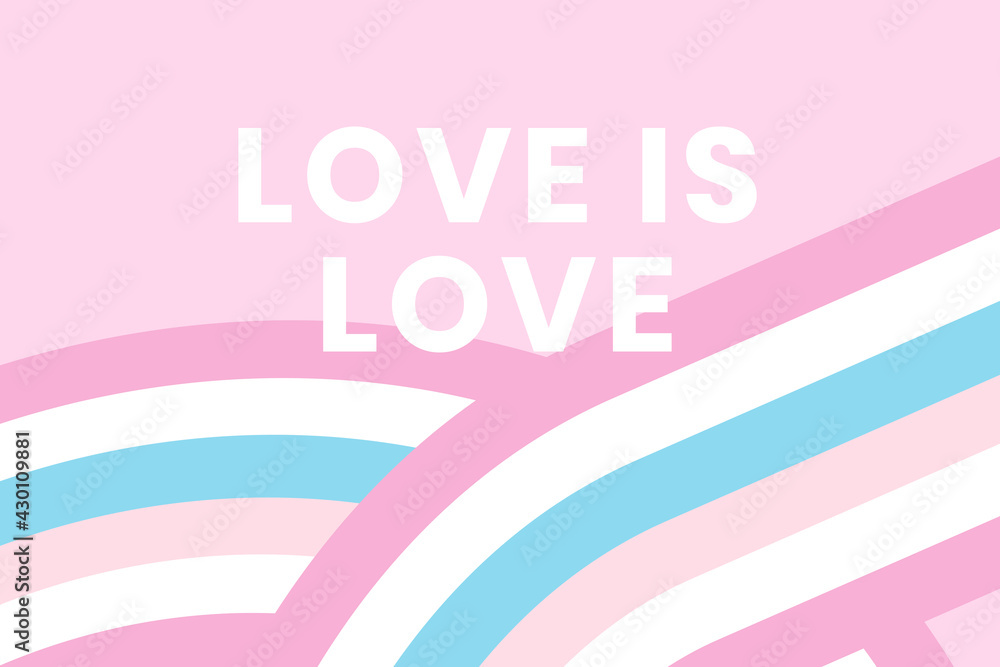 Bigender flag with love is love text for LGBTQ pride Bigender flag with love is love text for LGBTQ pride