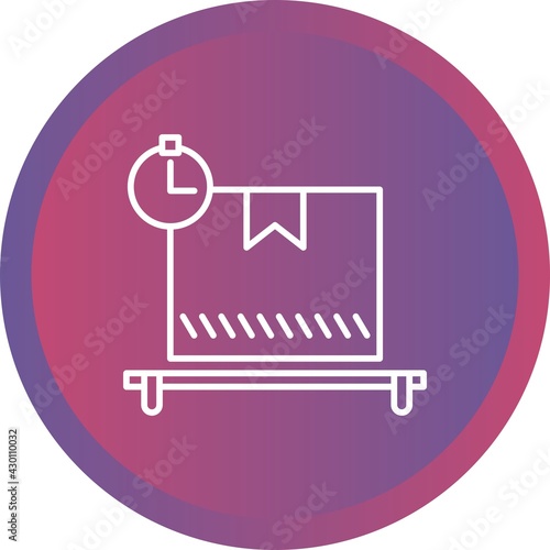 Unique Package Pending Vector Line Icon photo