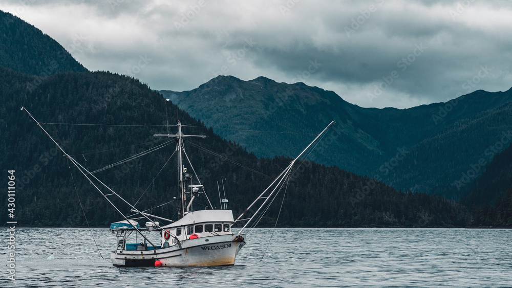 Fishing boat sailing from Sitka, Alaska