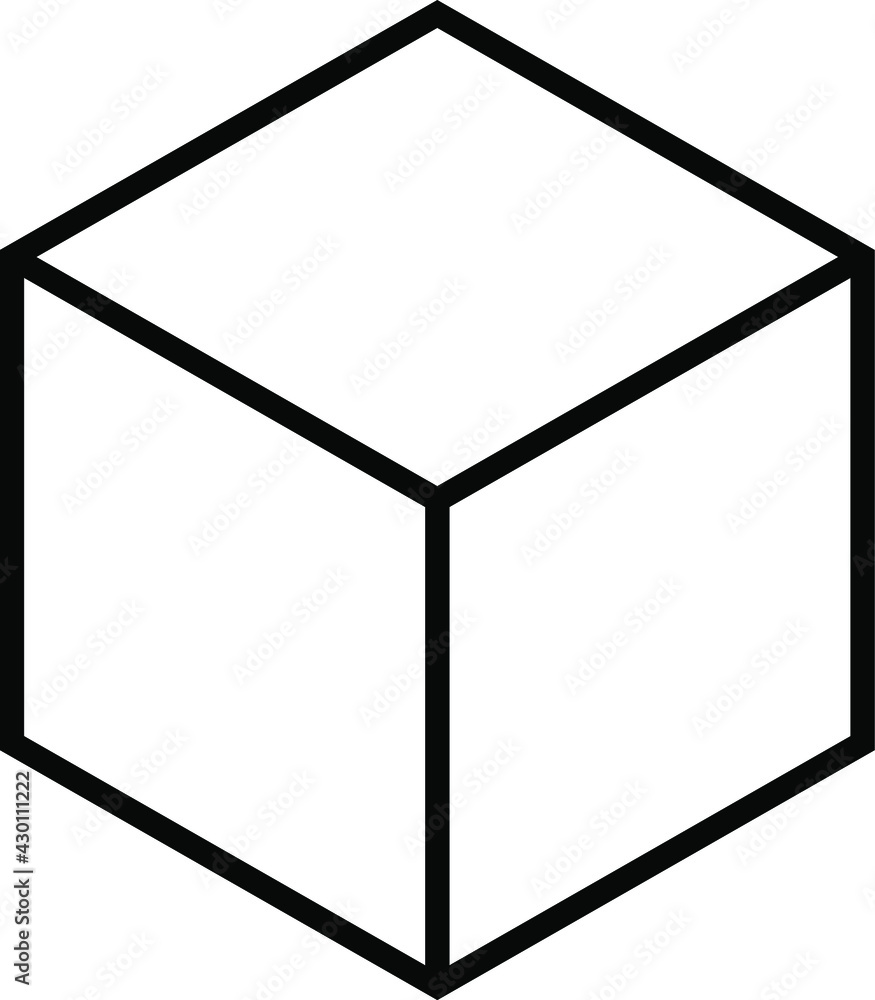 3d cube vector icon black 3d cube vector icon black