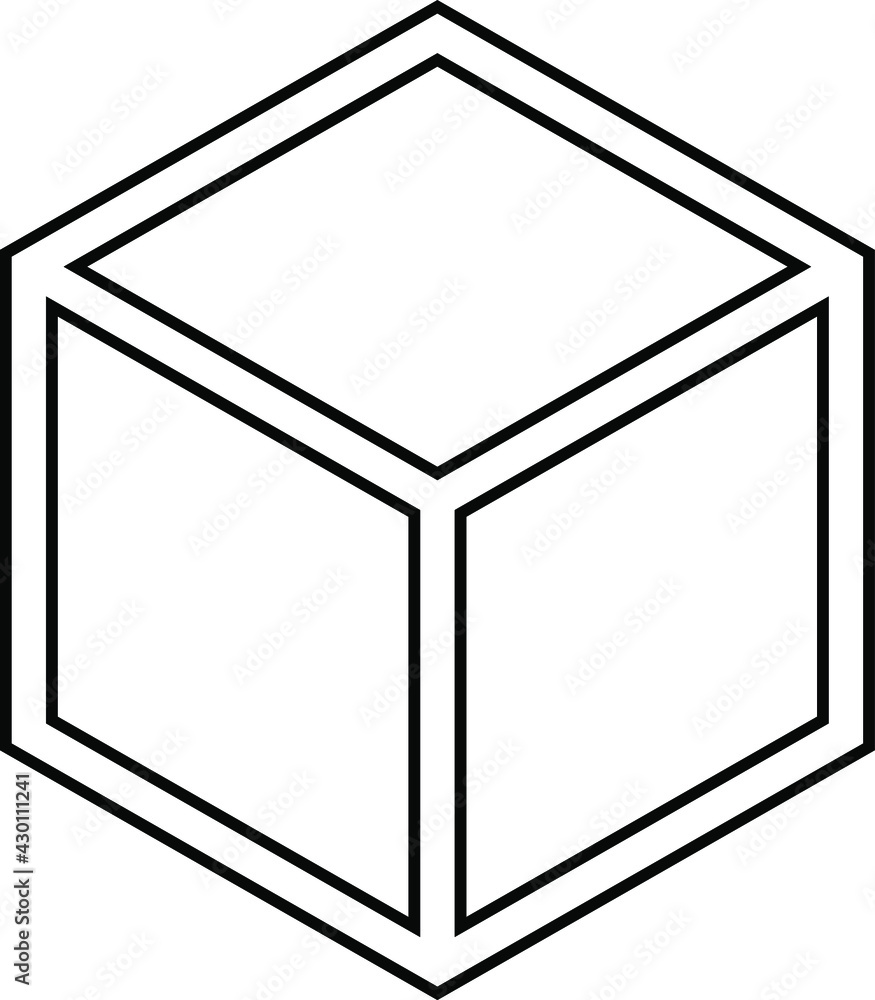3d cube vector icon black 3d cube vector icon black