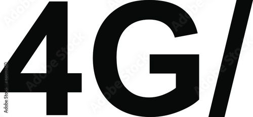 4G Slash technology icon vector