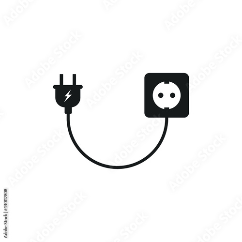 electric socket icon vector illustration simple design element