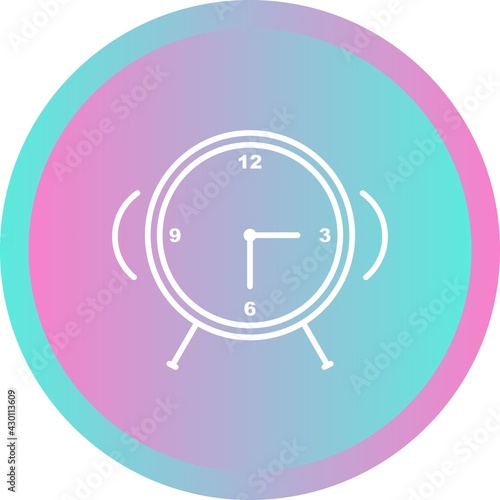 Unique Alarm clock line vector icon