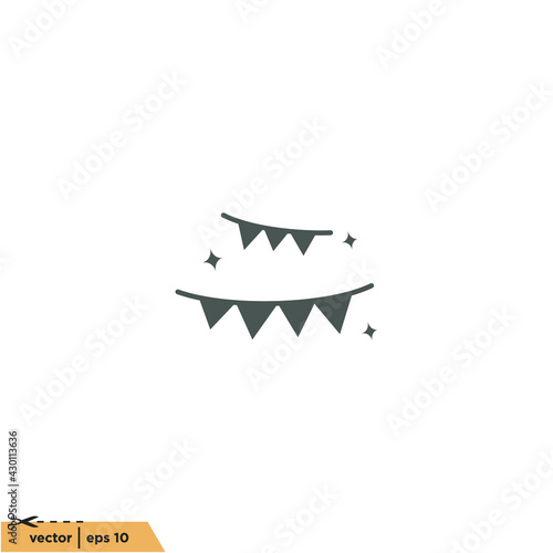 ribbon party icon vector illustration simple design element