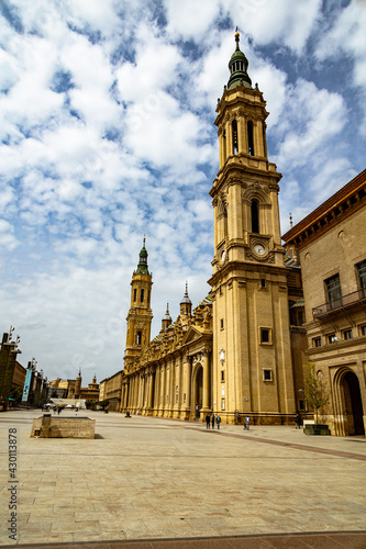 landscape Nuestra Se  ora del Pilar Cathedral Basilica against the sky