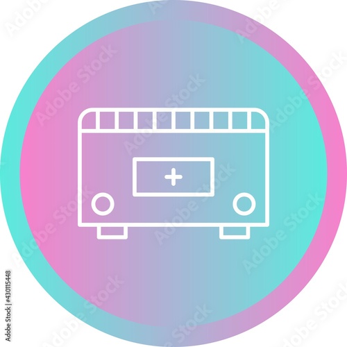 Unique Convection Heater Line Vector Icon