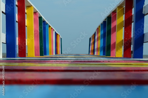 colorful wooden background