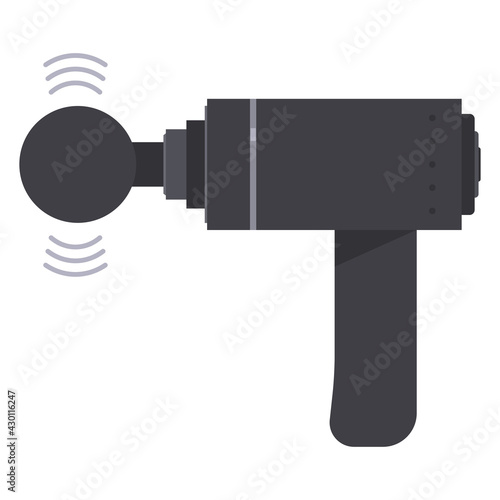 Massage gun vector cartoon illustration isolated on a white background.