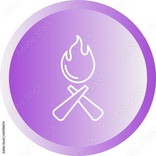 Unique Fire Line Vector Icon