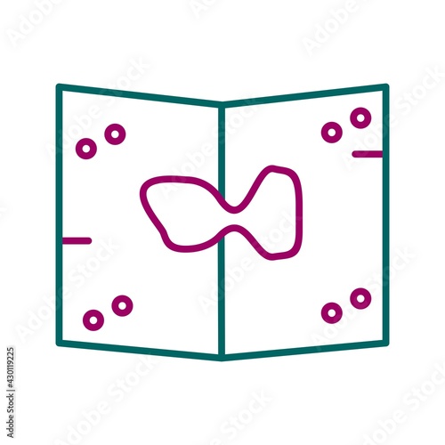 Unique Map Line Vector Icon