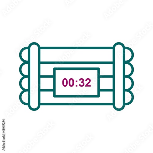 Unique Time Bomb Vector Line Icon