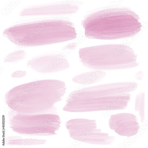 pattern pink cute spots on a white background, ball, paint, watercolor