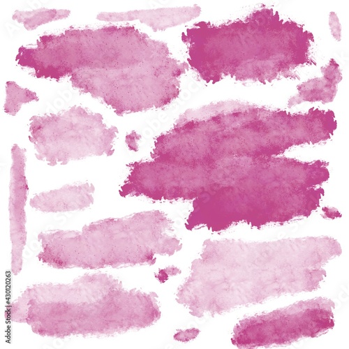 pattern pink cute spots on a white background, ball, paint, watercolor