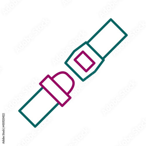 Unique Seat Belt Line Vector Icon