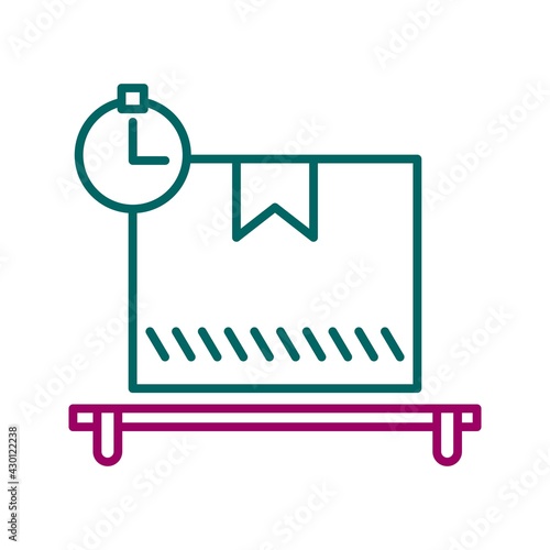 Unique Package Pending Vector Line Icon photo