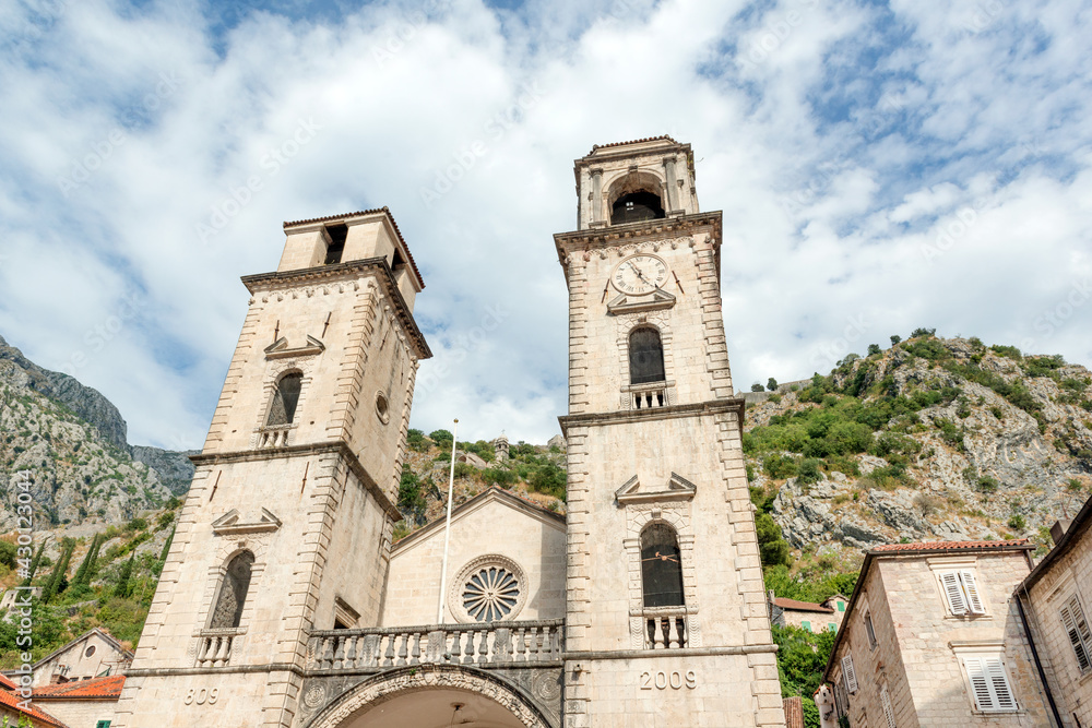 Roman Catholic Cathedral of Saint Tryphon in medieval Kotor, Montenegro