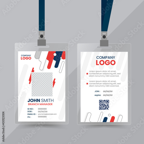 ID card template for company staff