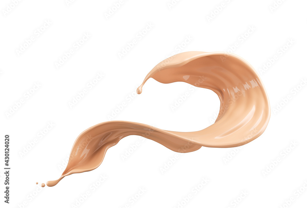 © Anusorn - Liquid foundation splash element, fluid cosmetic cream © Anusorn - Liquid foundation splash element, fluid cosmetic cream