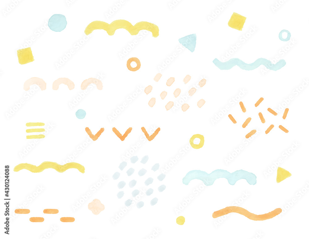水彩の模様のセット 線 背景 飾り 模様 手描き テクスチャ 枠 装飾 かわいい Stock Vector Adobe Stock 水彩の模様のセット 線 背景 飾り 模様 手描き テクスチャ 枠 装飾 かわいい Stock Vector Adobe Stock