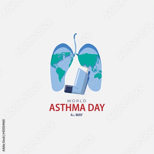 Vector illustration for world asthma day-4 may