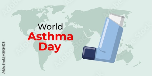 Vector illustration for world asthma day-4 may