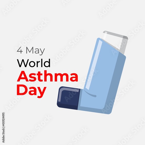 Vector illustration for world asthma day-4 may