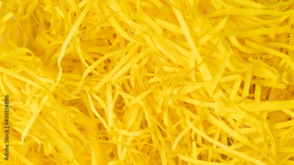 close up macro image yellow paper shavings close up macro image yellow paper shavings
