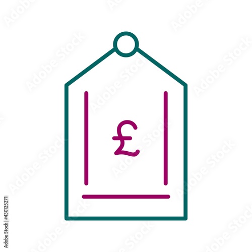 Unique Pound Tag Line Vector Icon