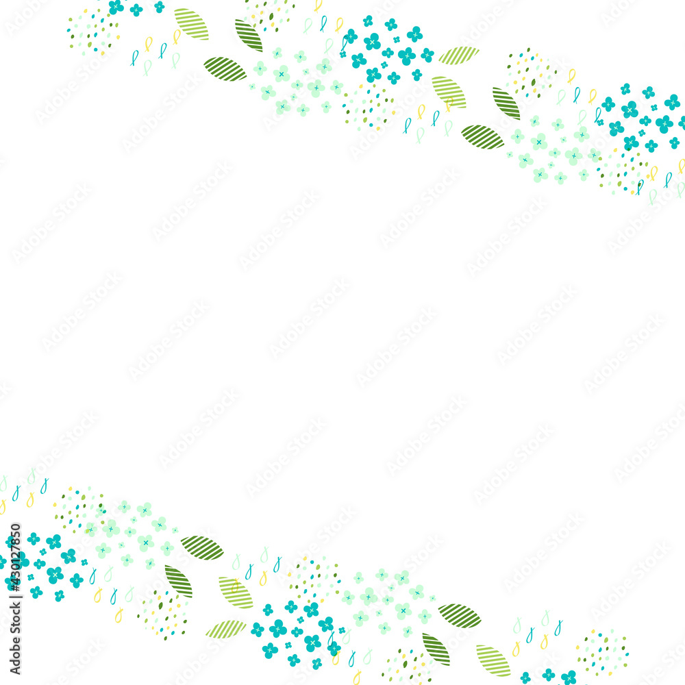 梅雨の日のアジサイフレーム