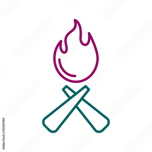 Unique Fire Line Vector Icon