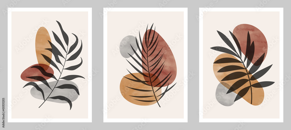 Botanical wall art vector set. Tropical foliage line art drawing with abstract shape. Abstract plant art design for decoration print, cover, wallpaper, wall art. Watercolor background.
EPS10 vector
Botanical wall art vector set. Tropical foliage line art drawing with abstract shape. Abstract plant art design for decoration print, cover, wallpaper, wall art. Watercolor background.
EPS10 vector