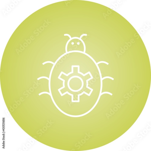Bug fixing line vector icon