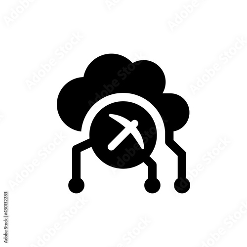 Cloud mining icon