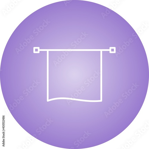 Unique Towel Dryer Line Vector Icon