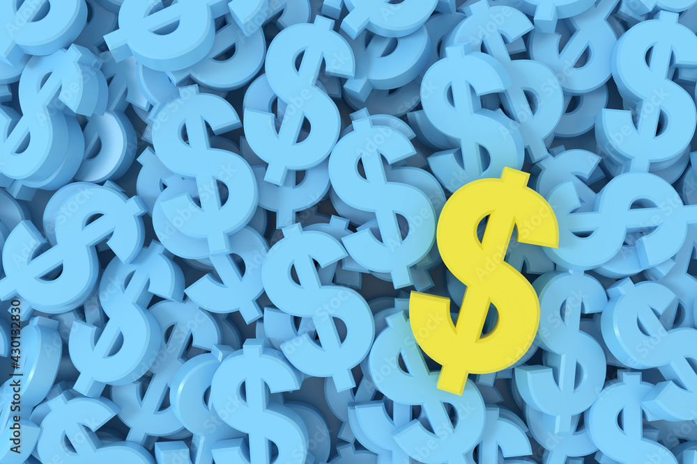 Dollar sign banner. 3D rendering. Dollar sign banner. 3D rendering.