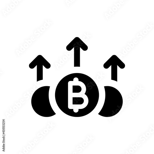 Cryptocurrency value icon