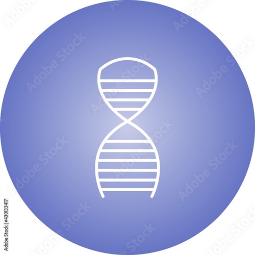 Unique Dna Structure line vector icon