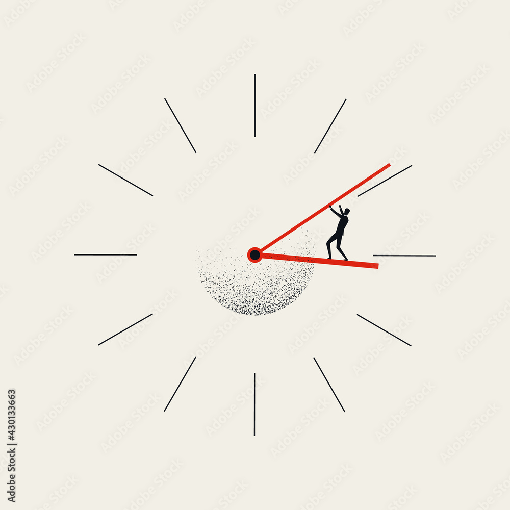 Business deadline vector concept. Symbol of work under pressure, stress. Minimal illustration. Business deadline vector concept. Symbol of work under pressure, stress. Minimal illustration.