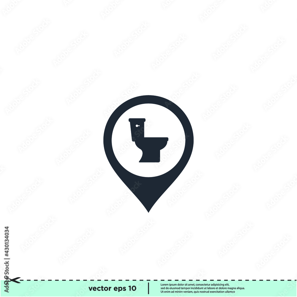 toilet icon sign vector simple design element toilet icon sign vector simple design element