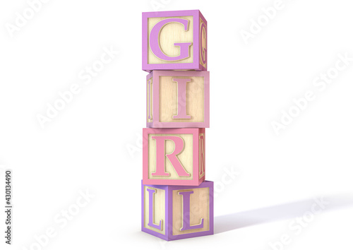 Toy Letter Blocks Girl