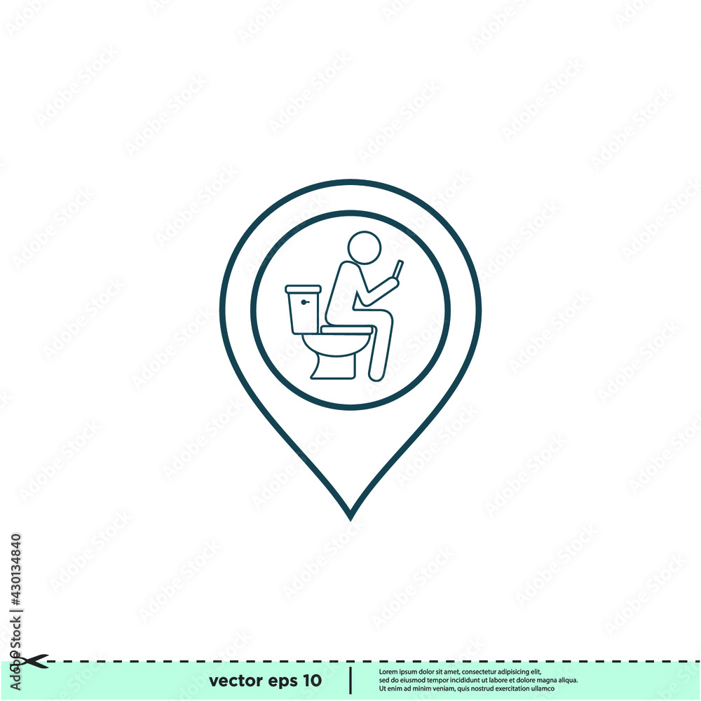 toiled location icon simple design element toiled location icon simple design element