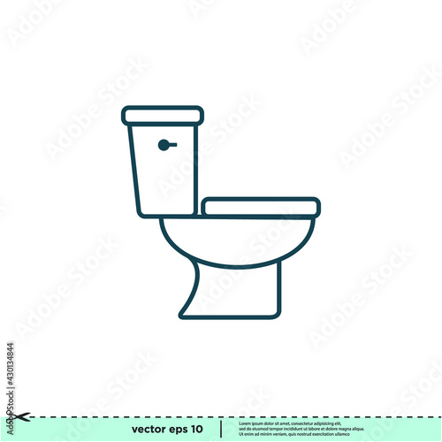 toilet icon sign vector simple design element