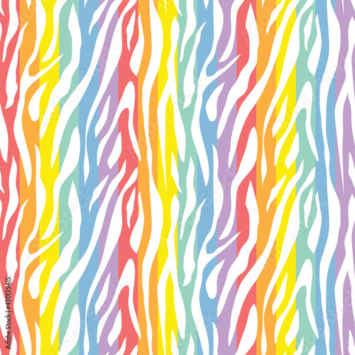 Seamless pattern with gay rainbow heart. LGBT pride symbol. Design element for fabric, banner, wallpaper or gift wrap.