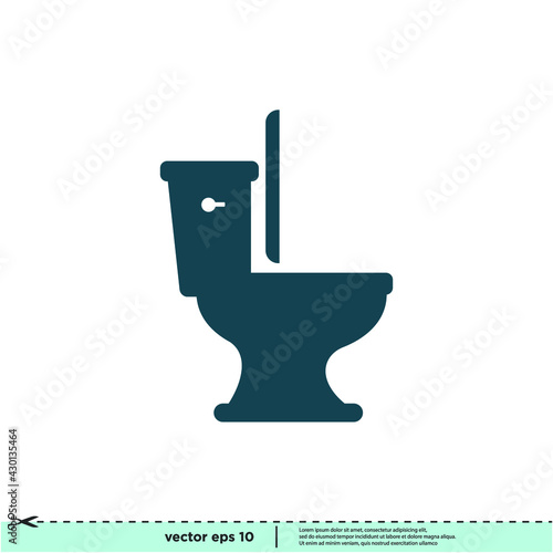 toilet icon sign vector simple design element